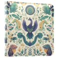 thumbnail image 1 of FORMRS 3 Ring Photo Album 4"x6" Self Adhesive Large Capacity PU Leather Cover, Green Animals Pattern, 1 of 8