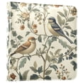 thumbnail image 1 of FORMRS 3 Ring Photo Album 4"x6" Self Adhesive Large Capacity PU Leather Cover, Green Birds, 1 of 8