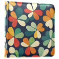 thumbnail image 1 of FORMRS 3 Ring Photo Album 4"x6" Self Adhesive Large Capacity PU Leather Cover, Green Clover Pattern, 1 of 8
