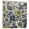 thumbnail image 1 of FORMRS 3 Ring Photo Album 4"x6" Self Adhesive Large Capacity PU Leather Cover, Green Floral, 1 of 8