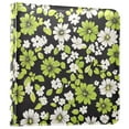 thumbnail image 1 of FORMRS 3 Ring Photo Album 4"x6" Self Adhesive Large Capacity PU Leather Cover, Green Flower Pattern, 1 of 8
