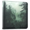 thumbnail image 1 of FORMRS 3 Ring Photo Album 4"x6" Self Adhesive Large Capacity PU Leather Cover, Green Forest, 1 of 8