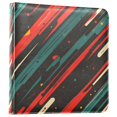 thumbnail image 1 of FORMRS 3 Ring Photo Album 4"x6" Self Adhesive Large Capacity PU Leather Cover, Green Stars Abstract, 1 of 8