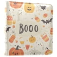 thumbnail image 1 of FORMRS 3 Ring Photo Album 4"x6" Self Adhesive Large Capacity PU Leather Cover, Halloween Cute Pumpkins, 1 of 8