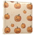 thumbnail image 1 of FORMRS 3 Ring Photo Album 4"x6" Self Adhesive Large Capacity PU Leather Cover, Halloween Pumpkins Pattern, 1 of 8