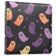 thumbnail image 1 of FORMRS 3 Ring Photo Album 4"x6" Self Adhesive Large Capacity PU Leather Cover, Halloween Purple Ghosts, 1 of 8