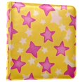 thumbnail image 1 of FORMRS 3 Ring Photo Album 4"x6" Self Adhesive Large Capacity PU Leather Cover, Large Pink Stars, 1 of 8
