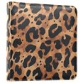 thumbnail image 1 of FORMRS 3 Ring Photo Album 4"x6" Self Adhesive Large Capacity PU Leather Cover, Leopard Pattern, 1 of 8