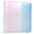 thumbnail image 1 of FORMRS 3 Ring Photo Album 4"x6" Self Adhesive Large Capacity PU Leather Cover, Light Blue Stripes, 1 of 8