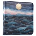 thumbnail image 1 of FORMRS 3 Ring Photo Album 4"x6" Self Adhesive Large Capacity PU Leather Cover, Ocean Waves, 1 of 8