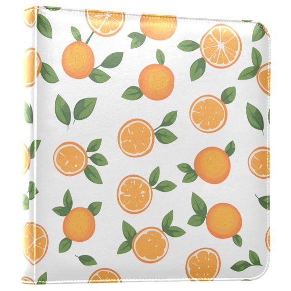 FORMRS 3 Ring Photo Album 4"x6" Self Adhesive Large Capacity PU Leather Cover, Orange