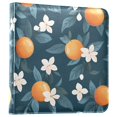 thumbnail image 1 of FORMRS 3 Ring Photo Album 4"x6" Self Adhesive Large Capacity PU Leather Cover, Oranges Pattern, 1 of 8