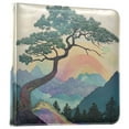 thumbnail image 1 of FORMRS 3 Ring Photo Album 4"x6" Self Adhesive Large Capacity PU Leather Cover, Pine Tree Rainbow, 1 of 8
