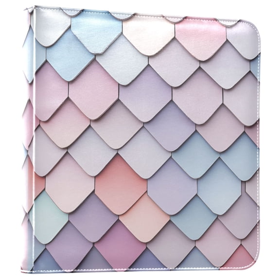 FORMRS 3 Ring Photo Album 4"x6" Self Adhesive Large Capacity PU Leather Cover, Pink Art Pattern
