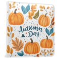 thumbnail image 1 of FORMRS 3 Ring Photo Album 4"x6" Self Adhesive Large Capacity PU Leather Cover, Pumpkins Pattern, 1 of 8