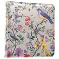 thumbnail image 1 of FORMRS 3 Ring Photo Album 4"x6" Self Adhesive Large Capacity PU Leather Cover, Purple Floral Pattern, 1 of 8