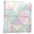 thumbnail image 1 of FORMRS 3 Ring Photo Album 4"x6" Self Adhesive Large Capacity PU Leather Cover, Purple Geometric, 1 of 6