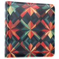 thumbnail image 1 of FORMRS 3 Ring Photo Album 4"x6" Self Adhesive Large Capacity PU Leather Cover, Red Abstract, 1 of 8