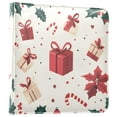 thumbnail image 1 of FORMRS 3 Ring Photo Album 4"x6" Self Adhesive Large Capacity PU Leather Cover, Red Christmas Box Pattern, 1 of 8