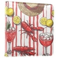thumbnail image 1 of FORMRS 3 Ring Photo Album 4"x6" Self Adhesive Large Capacity PU Leather Cover, Red Lobster, 1 of 8