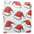 thumbnail image 1 of FORMRS 3 Ring Photo Album 4"x6" Self Adhesive Large Capacity PU Leather Cover, Red Santa Hats Pattern, 1 of 8
