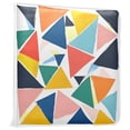 thumbnail image 1 of FORMRS 3 Ring Photo Album 4"x6" Self Adhesive Large Capacity PU Leather Cover, Red Triangles, 1 of 8
