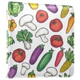 thumbnail image 1 of FORMRS 3 Ring Photo Album 4"x6" Self Adhesive Large Capacity PU Leather Cover, Red Vegetables Pattern, 1 of 8