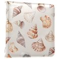 thumbnail image 1 of FORMRS 3 Ring Photo Album 4"x6" Self Adhesive Large Capacity PU Leather Cover, Red Watercolor Seashells, 1 of 8