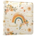 thumbnail image 1 of FORMRS 3 Ring Photo Album 4"x6" Self Adhesive Large Capacity PU Leather Cover, Retro Rainbow, 1 of 8