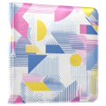 thumbnail image 1 of FORMRS 3 Ring Photo Album 4"x6" Self Adhesive Large Capacity PU Leather Cover, Retro Simple Shapes, 1 of 8