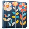 thumbnail image 1 of FORMRS 3 Ring Photo Album 4"x6" Self Adhesive Large Capacity PU Leather Cover, Simple Floral, 1 of 8