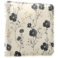thumbnail image 1 of FORMRS 3 Ring Photo Album 4"x6" Self Adhesive Large Capacity PU Leather Cover, Small Black Flowers, 1 of 8