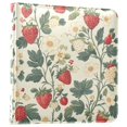 thumbnail image 1 of FORMRS 3 Ring Photo Album 4"x6" Self Adhesive Large Capacity PU Leather Cover, Small Strawberry Pattern, 1 of 8