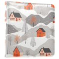 thumbnail image 1 of FORMRS 3 Ring Photo Album 4"x6" Self Adhesive Large Capacity PU Leather Cover, Snow Cartoon Houses, 1 of 8