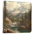 thumbnail image 1 of FORMRS 3 Ring Photo Album 4"x6" Self Adhesive Large Capacity PU Leather Cover, Snow Mountains, 1 of 8