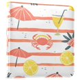 thumbnail image 1 of FORMRS 3 Ring Photo Album 4"x6" Self Adhesive Large Capacity PU Leather Cover, Striped Crab, 1 of 8