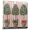 thumbnail image 1 of FORMRS 3 Ring Photo Album 4"x6" Self Adhesive Large Capacity PU Leather Cover, Stripes Trees, 1 of 8