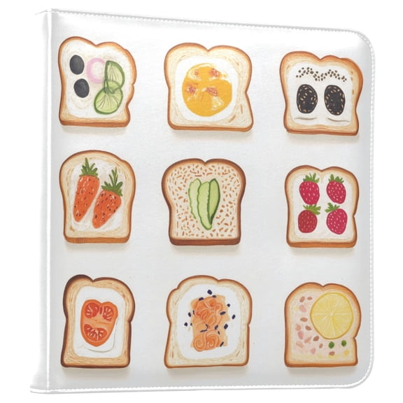FORMRS 3 Ring Photo Album 4"x6" Self Adhesive Large Capacity PU Leather Cover, Various Toasts