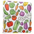thumbnail image 1 of FORMRS 3 Ring Photo Album 4"x6" Self Adhesive Large Capacity PU Leather Cover, Vegetables Pattern, 1 of 8