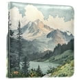 thumbnail image 1 of FORMRS 3 Ring Photo Album 4"x6" Self Adhesive Large Capacity PU Leather Cover, Watercolor Mountatin, 1 of 8