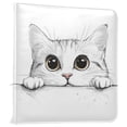 thumbnail image 1 of FORMRS 3 Ring Photo Album 4"x6" Self Adhesive Large Capacity PU Leather Cover, White Cat, 1 of 8