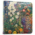 thumbnail image 1 of FORMRS 3 Ring Photo Album 4"x6" Self Adhesive Large Capacity PU Leather Cover, White Floral Garden, 1 of 8