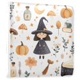 thumbnail image 1 of FORMRS 3 Ring Photo Album 4"x6" Self Adhesive Large Capacity PU Leather Cover, White Magical Halloween Girl, 1 of 8