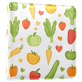 thumbnail image 1 of FORMRS 3 Ring Photo Album 4"x6" Self Adhesive Large Capacity PU Leather Cover, White Vegetables Pattern, 1 of 8