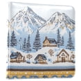 thumbnail image 1 of FORMRS 3 Ring Photo Album 4"x6" Self Adhesive Large Capacity PU Leather Cover, Winter Village, 1 of 8