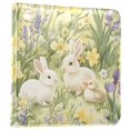 thumbnail image 1 of FORMRS 3 Ring Photo Album 4"x6" Self Adhesive Large Capacity PU Leather Cover, Yellow Floral Rabbit, 1 of 8
