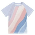 thumbnail image 1 of FORMRS Boys Rash Guard with Short Sleeves UPF 50+ Swim Shirts Sizes 3-12T, Abstract Blue, 1 of 6