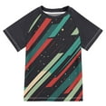 thumbnail image 1 of FORMRS Boys Rash Guard with Short Sleeves UPF 50+ Swim Shirts Sizes 3-12T, Abstract Stripes, 1 of 6