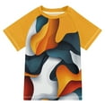 thumbnail image 1 of FORMRS Boys Rash Guard with Short Sleeves UPF 50+ Swim Shirts Sizes 3-12T, Abstract Wavy, 1 of 6