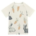 thumbnail image 1 of FORMRS Boys Rash Guard with Short Sleeves UPF 50+ Swim Shirts Sizes 3-12T, Adorable Bunnies, 1 of 6